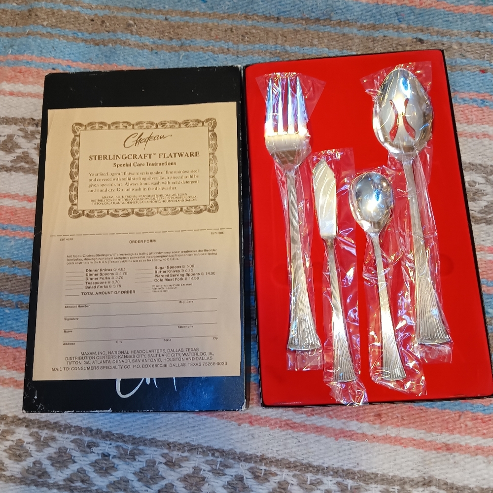 Vintage Chateau Sterlingcraft Flatware 4 pc. Serving Set